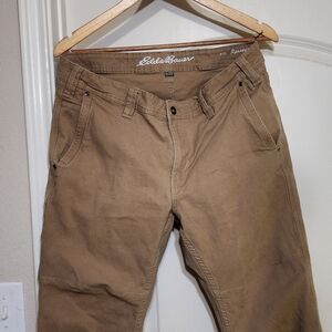 Eddie Bauer Canvas Tan Casual Trousers